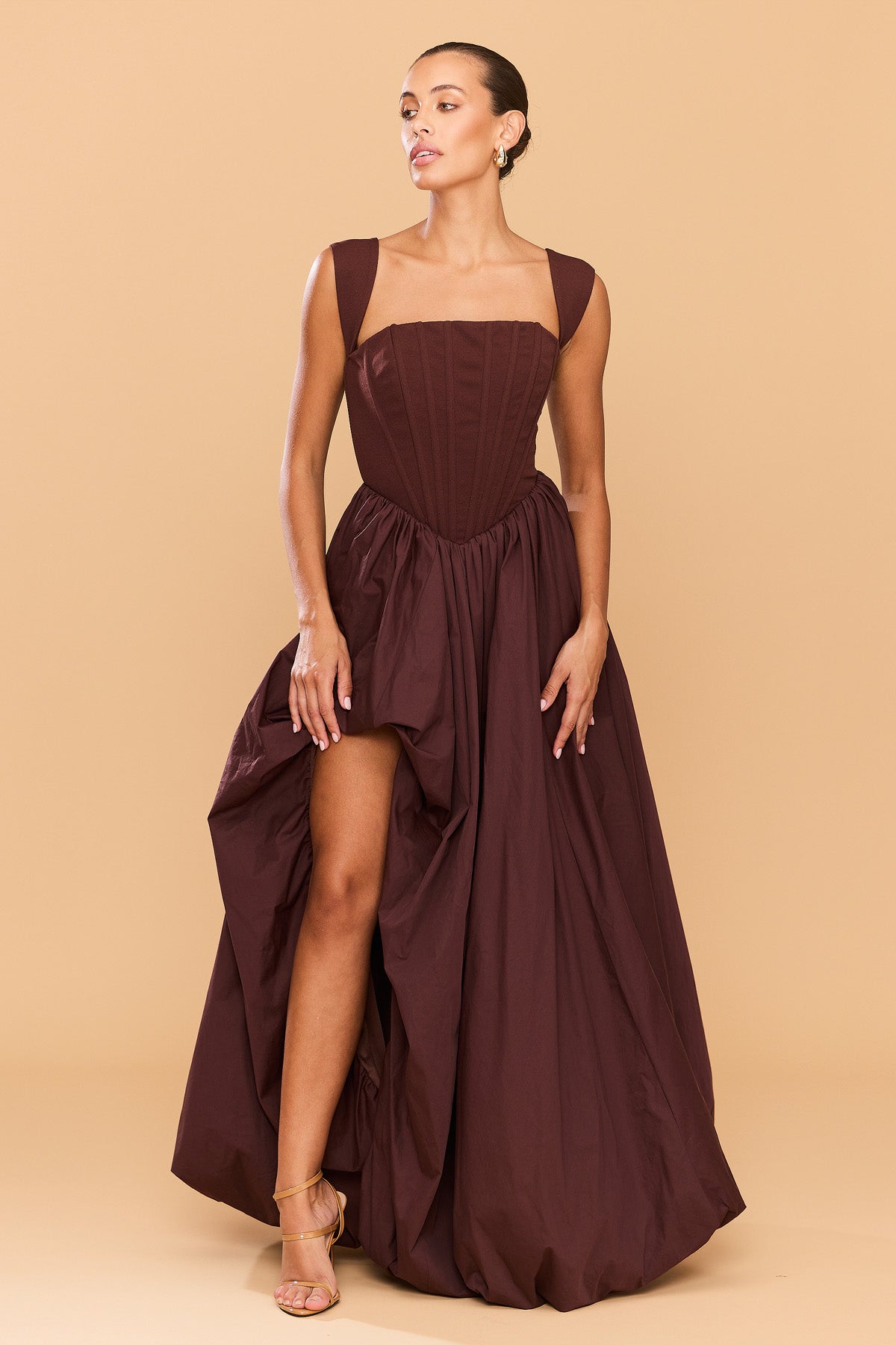 Malanie Gown - Chocolate Catherine Ferraro Malanie Gown - Chocolate Catherine Ferraro